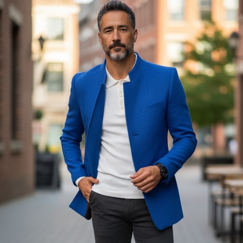 Sport Jacket Royal Blue Men's Slim Fit  Lightweight Jacket Size Small NWT